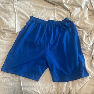 Soffe Blue Athletic Shorts Elastic Waistband Comfortable Fit